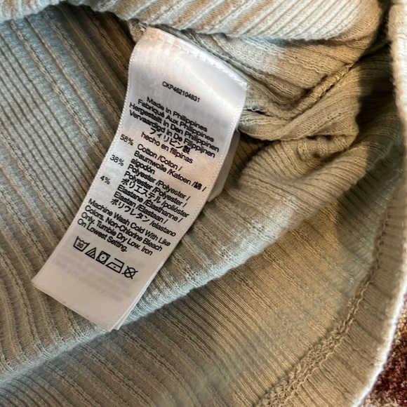 Madewell New Pointelle Cardigan Ashen Sage Size Large - Picture 8 of 8